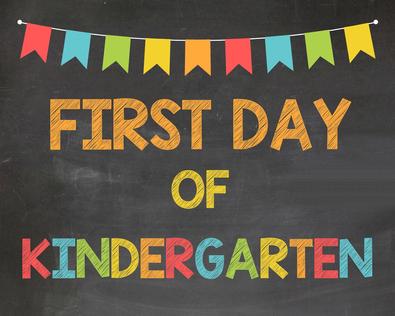 First Day Of Kindergarten 2023 Sign Printable Free