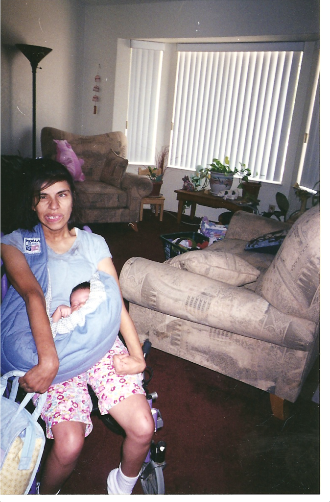 Using a baby carrier as a wheelchair user