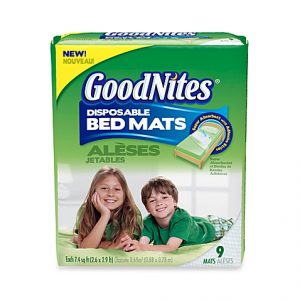 Goodnites disposable bed mats package