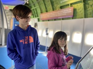 Author's kids exploring space center
